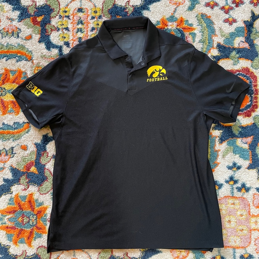 Iowa Hawkeye Football Nike Tiger Woods Collection polo